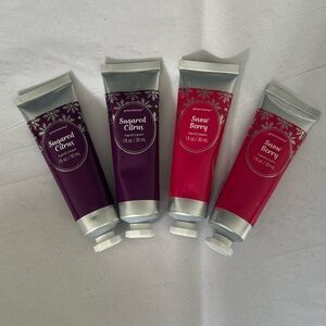Lot of 4 Vibrant Hand Cream Set in Purple and Pink brand new